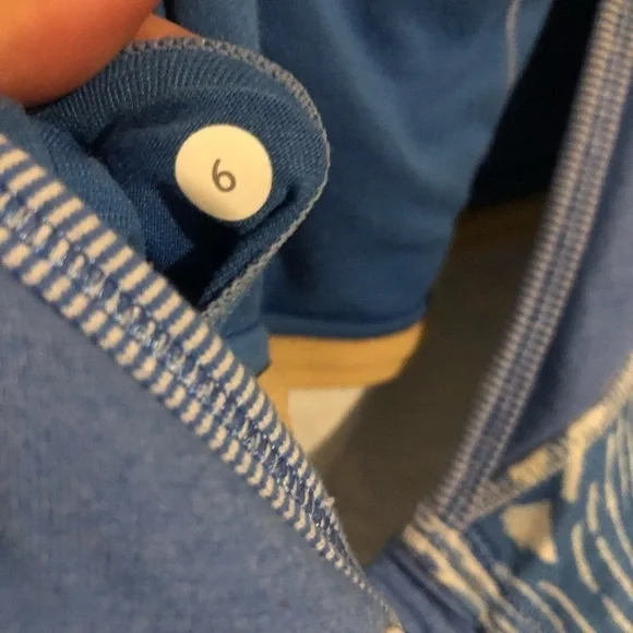 Lululemon Namaste Blue Geo Floral Ruched Halter Tank - Picture 5 of 7